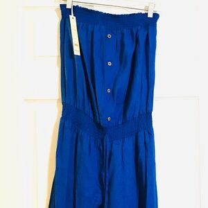 NWT- Nana USA Royal Blue Summer Pantsuit/Jumpsuit w/Rouching/Halter Top Sz: 2XL
